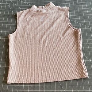 Light Mauve Women’s Sleeveless Mock Turtleneck